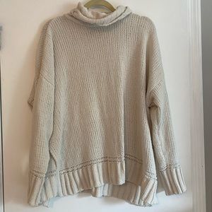 Aerie oversized mock neck sweater in cream!